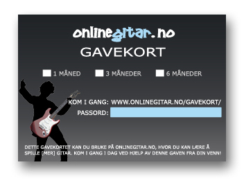 Gavekort p� online gitarkurs